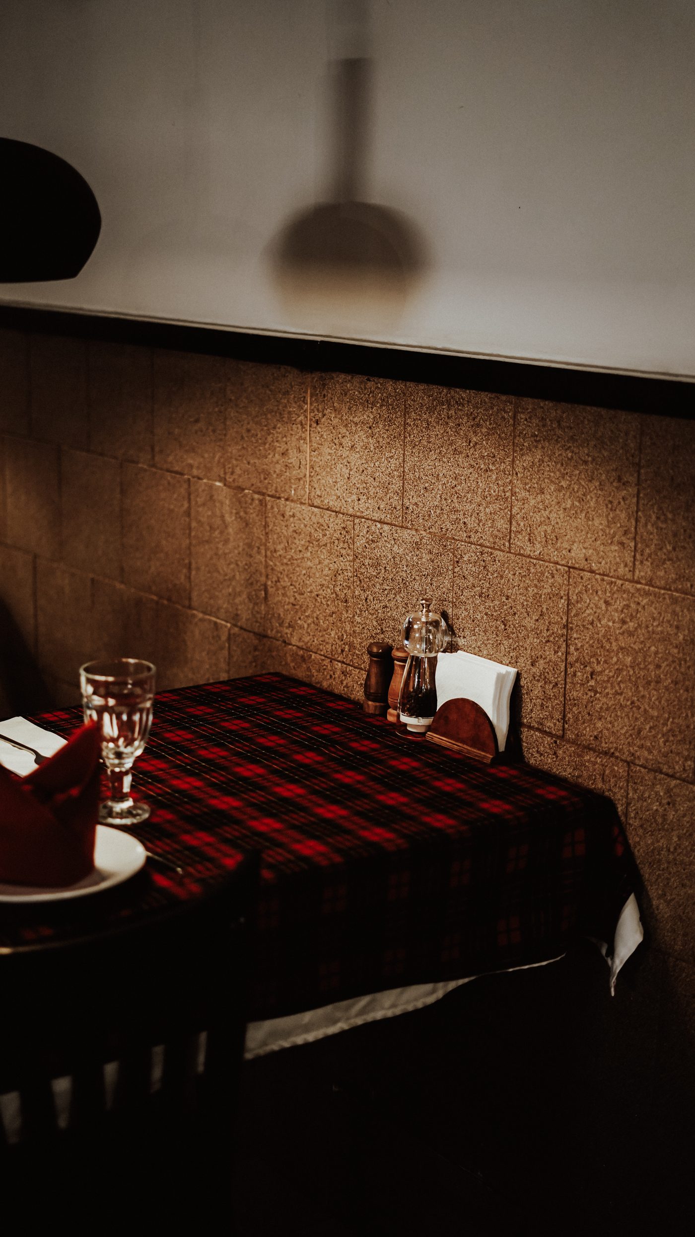 Cozy tartan table setting